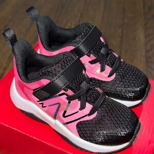 New Balance Kids' Pink and Black Sneakers